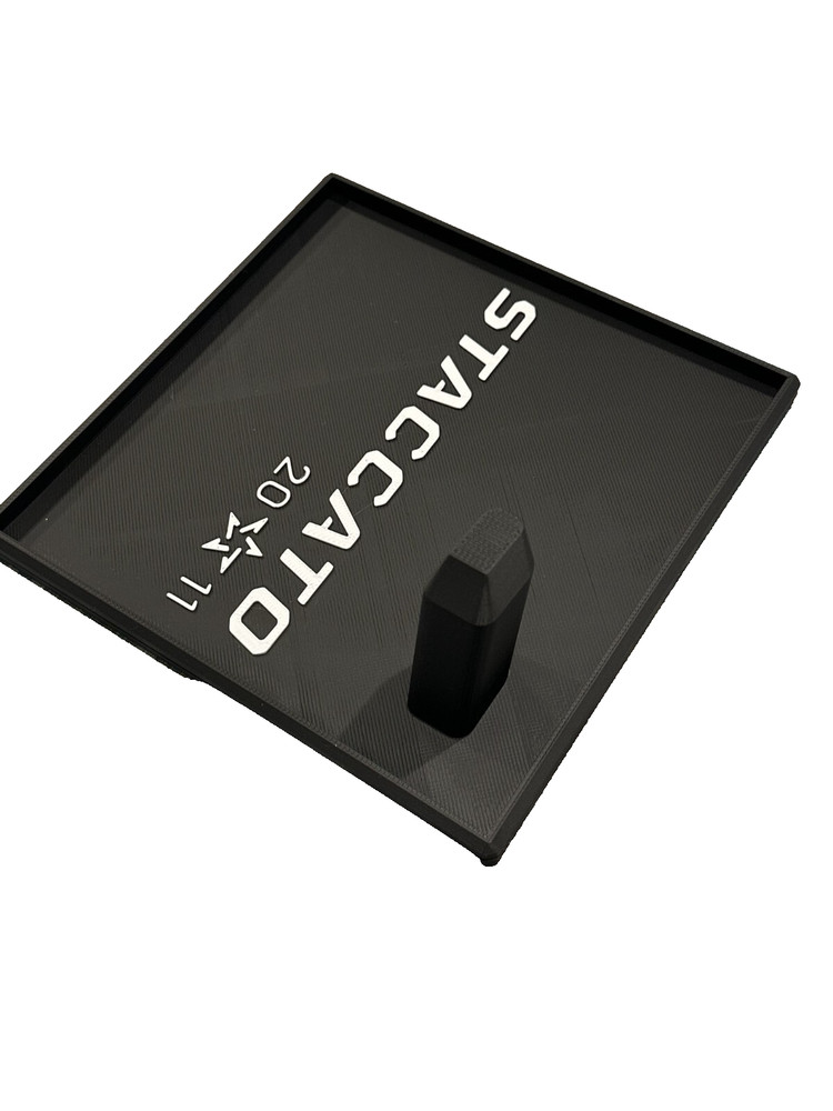 Staccato Pistol Display Stand and Dump Tray Work With Most Double Stack Models