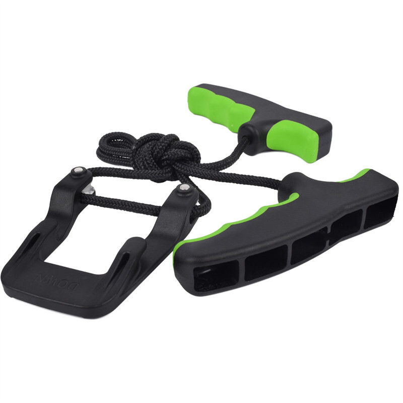 Crossbow Cocking Device Cocker Rope Double Handle String Cocking Tool (GR & BK)