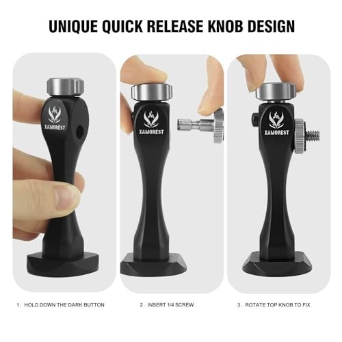 Quick Release Binocular Tripod Adapter, 1/4" Thread, T6061 Aluminum, Arca Compat