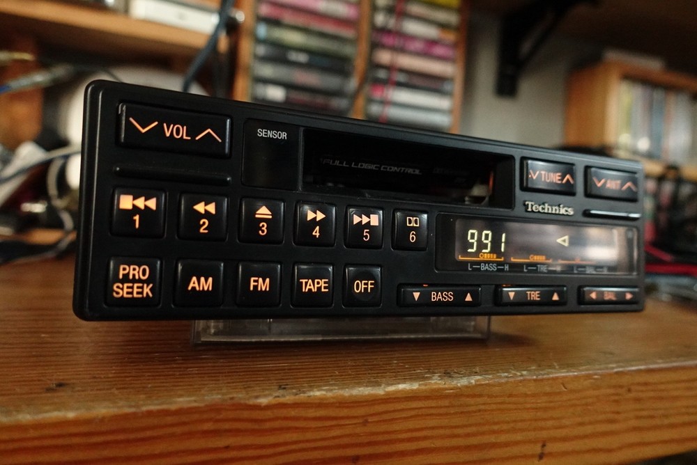 Technics for Mercedes Car. Model J201. Cassette/Bluetooth player. Classic Design