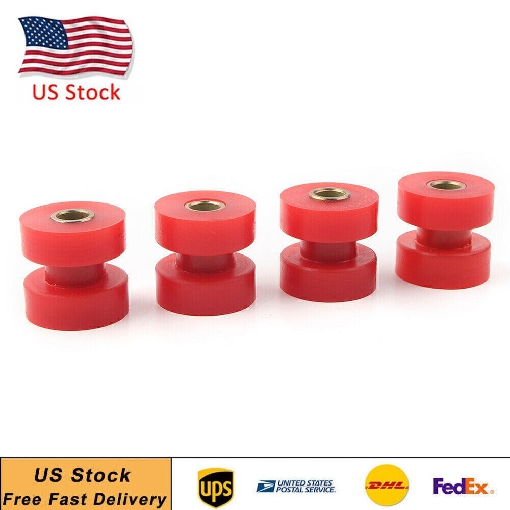 Motorcycle 90.9053R Red Poly Peterbilt Exhaust Bushings Kit