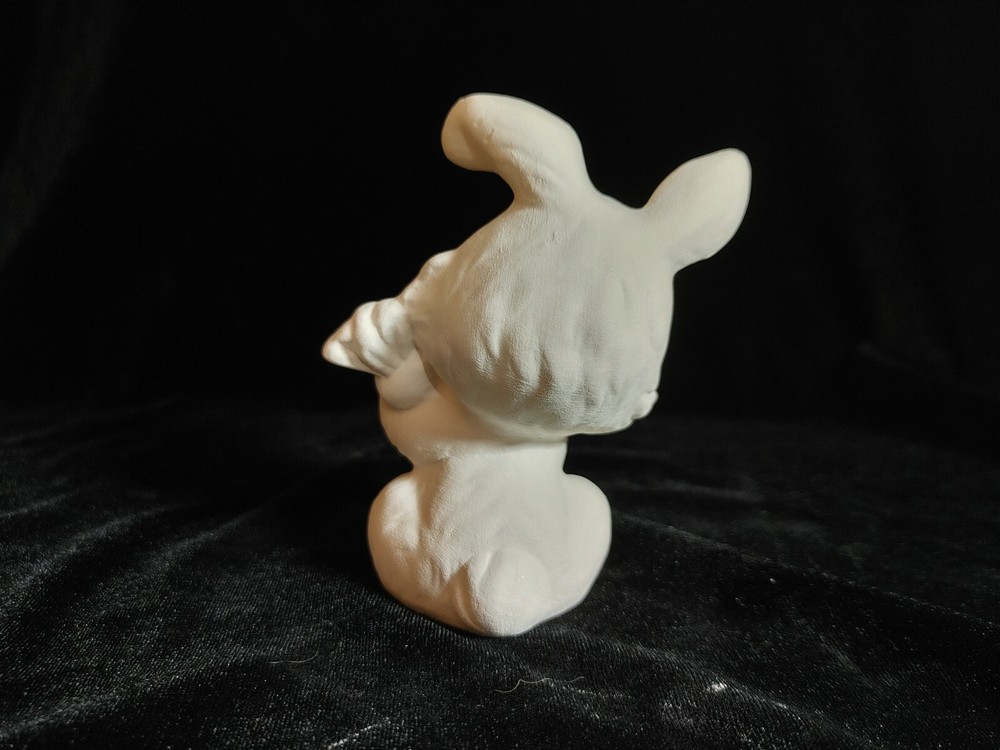 Rabbit with Carrot - Ceramic Bisque Ready to Paint