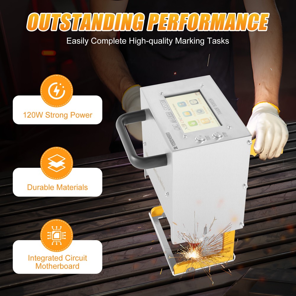 Portable Dot Peen Marking Machine Metal VIN Code Engraving Printer Touch Screen