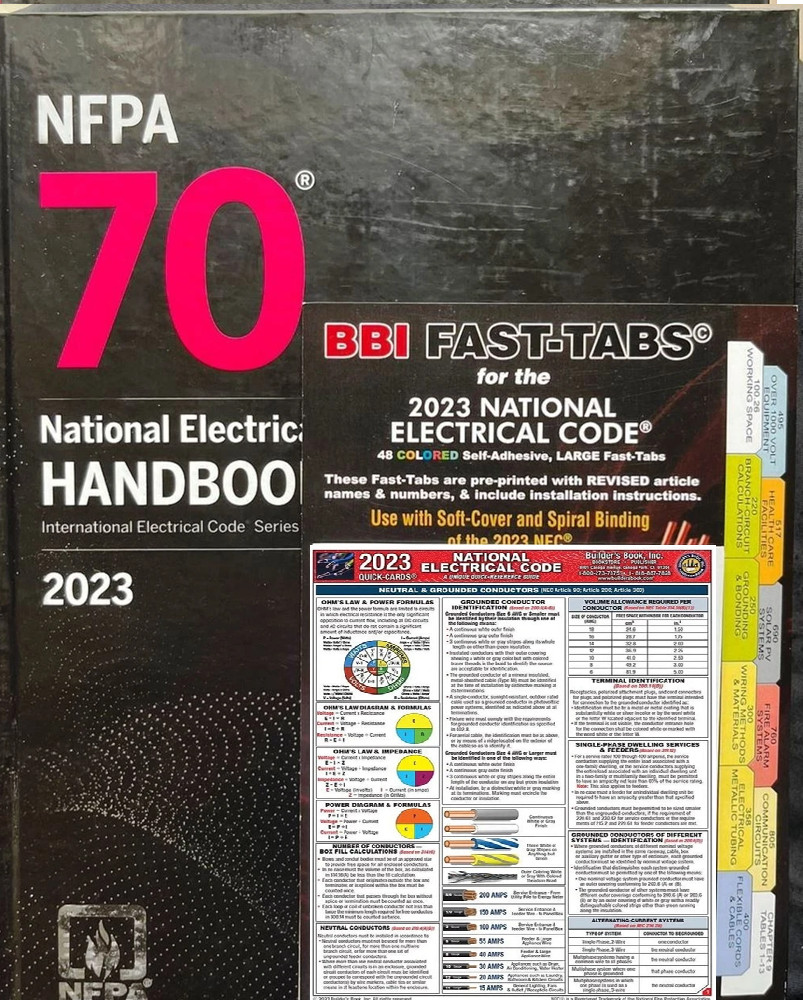 NFPA 70 National Electrical Code Handbook 2023 Edition + BBI Tab + Quick Card