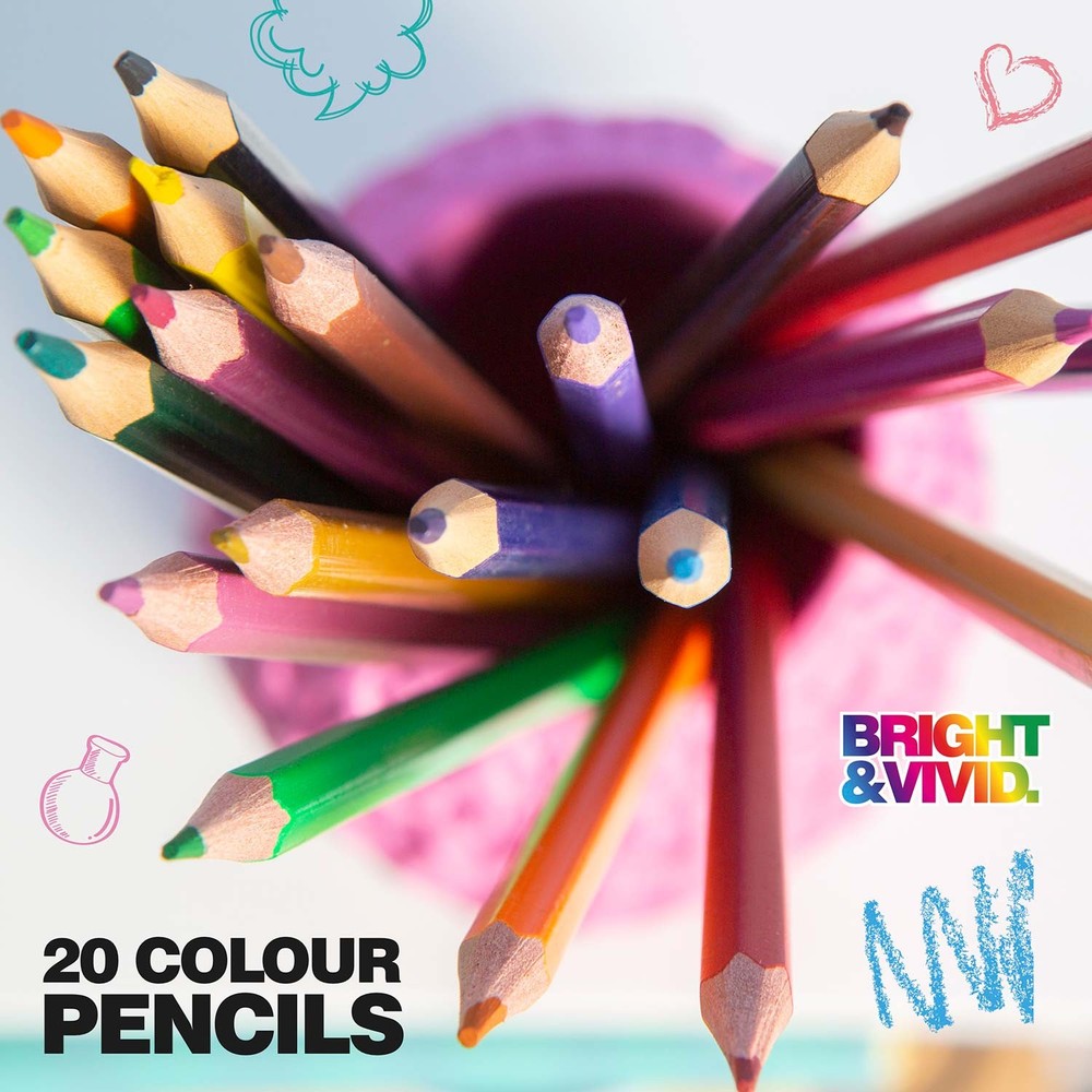 Assorted Coloured Pencils (20 Pack) A Plus