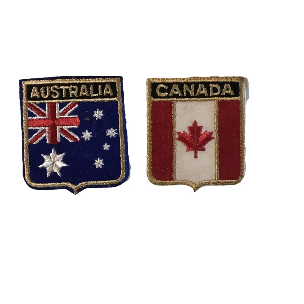 Cloth Country Patch  Australia Canada Olympic Style