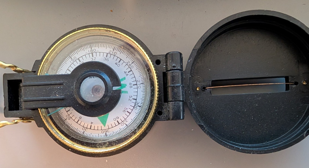 3 Used Lensatic Compasses
