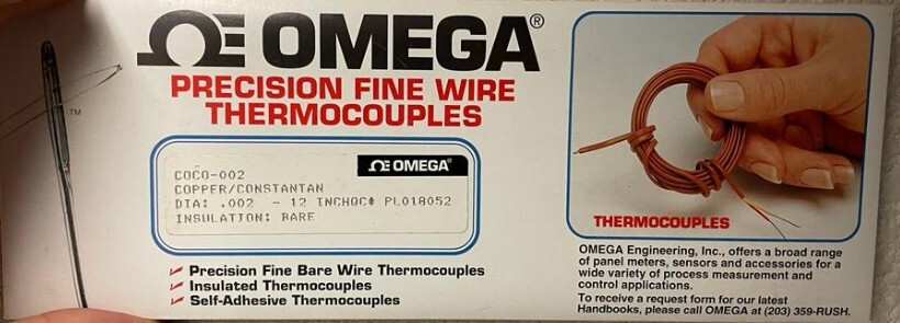 Omega Precision Fine Wire Thermocouples - Copper/Constantan (5 PER PACK)