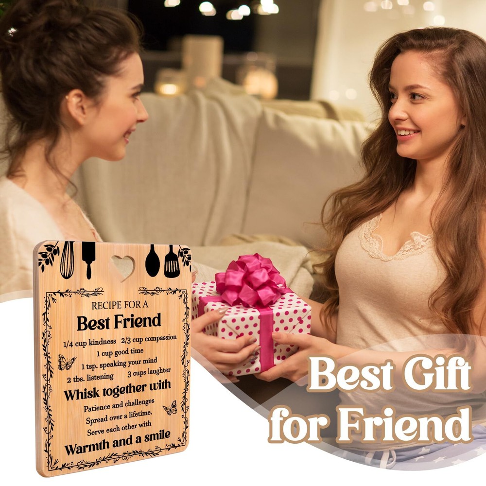 Friend Women Gifts "recipe For A Friend" Friend Cutting Board Gifts Bamboomade F