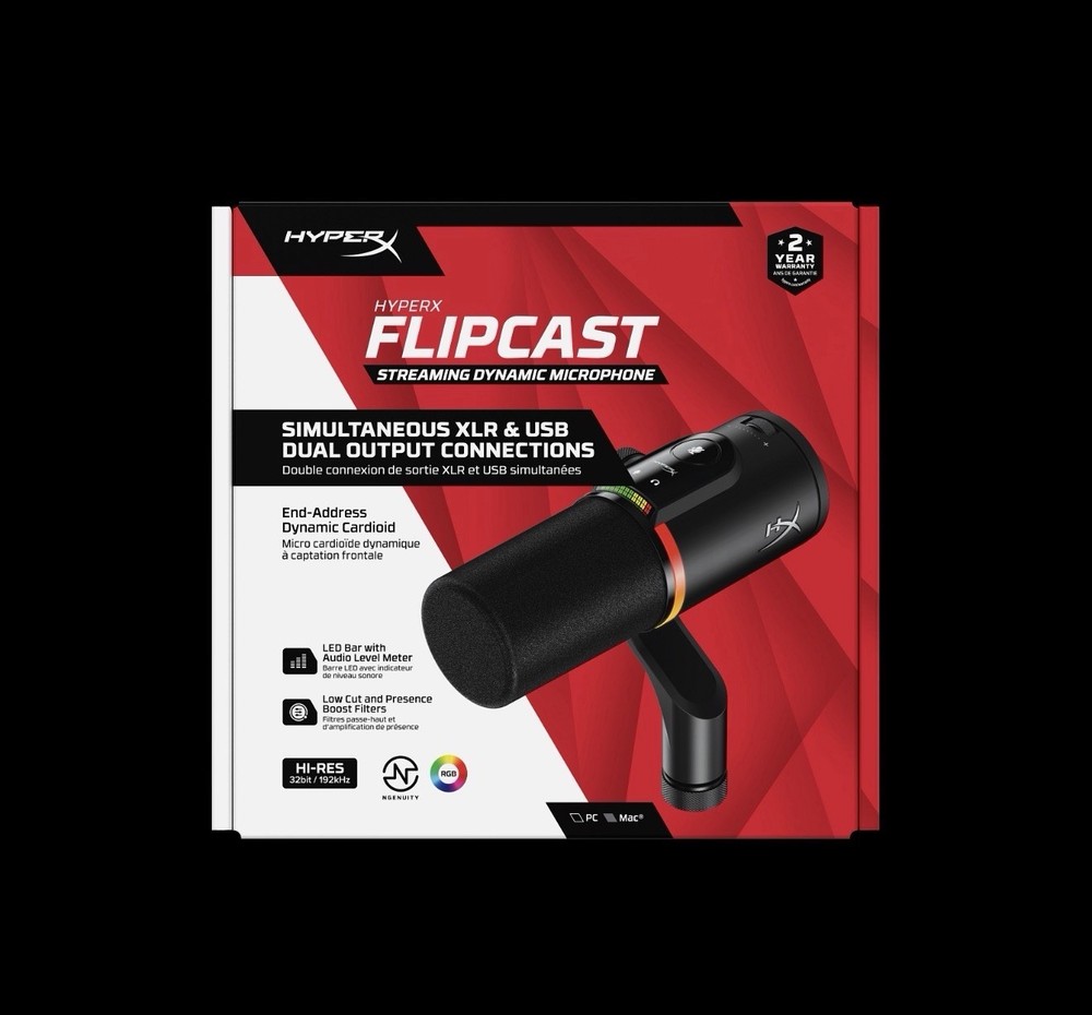 HyperX FlipCast - USB/XLR Dynamic Microphone (Black)