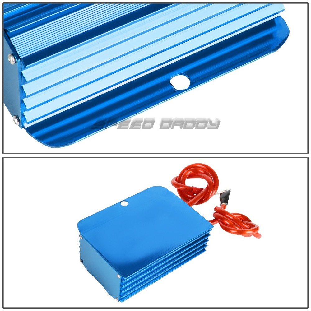 HIGH EFFICIENCY UNIVERSAL CAR BATTERY VOLTAGE STABILIZER REGULATOR+CABLE BLUE