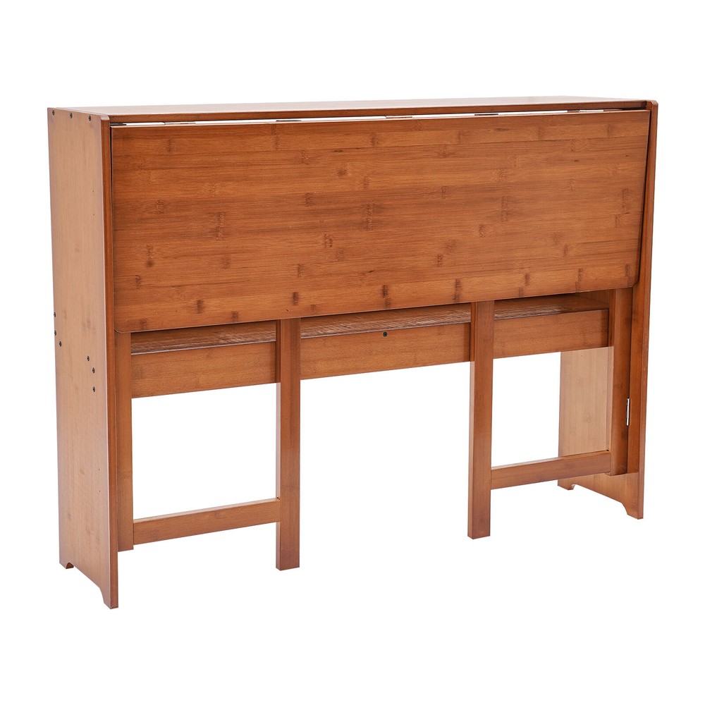 Foldable Bamboo Desk – Space-Saving Home Office Writing Workstation