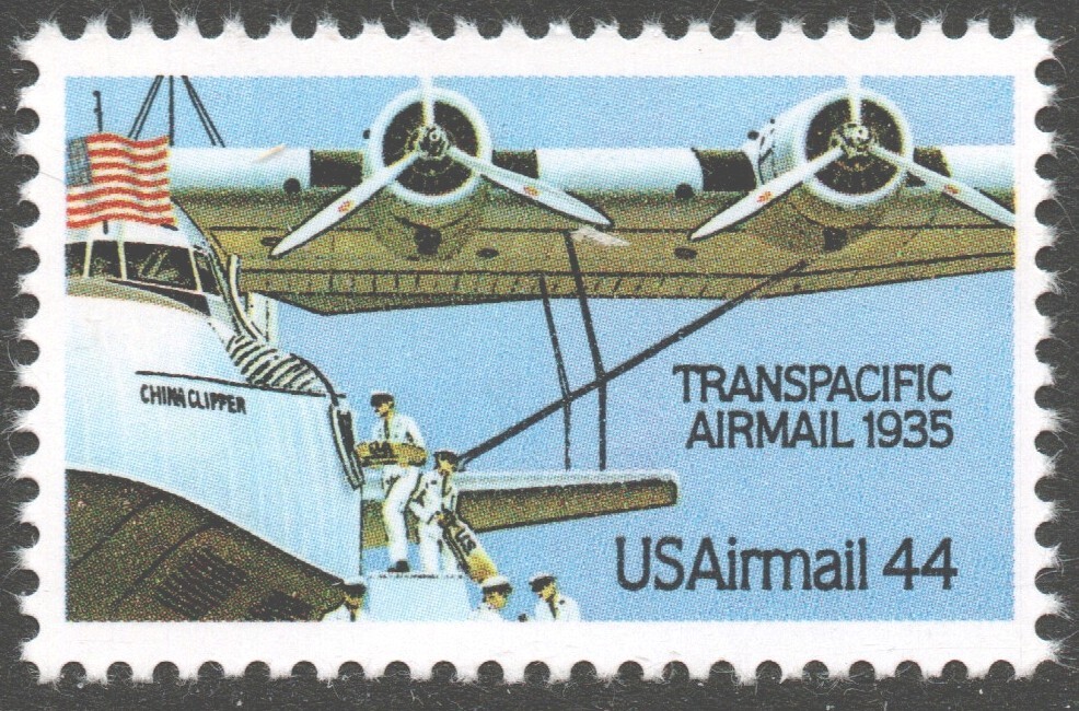 Scott C115, the 1985 44¢ Trans-Pacific Airmail Issue - Mint, Never Hinged