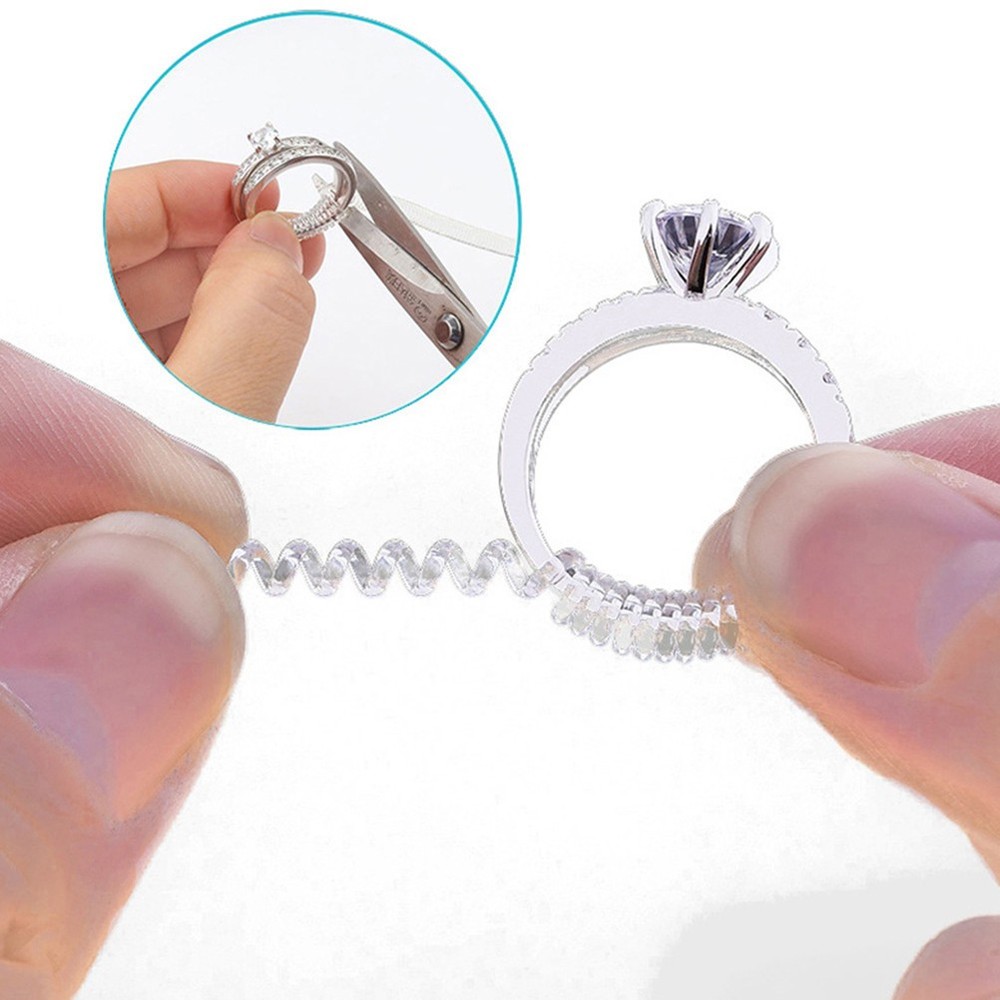 12 Pcs Ring Size Reducer Transparent TPU Adjuster