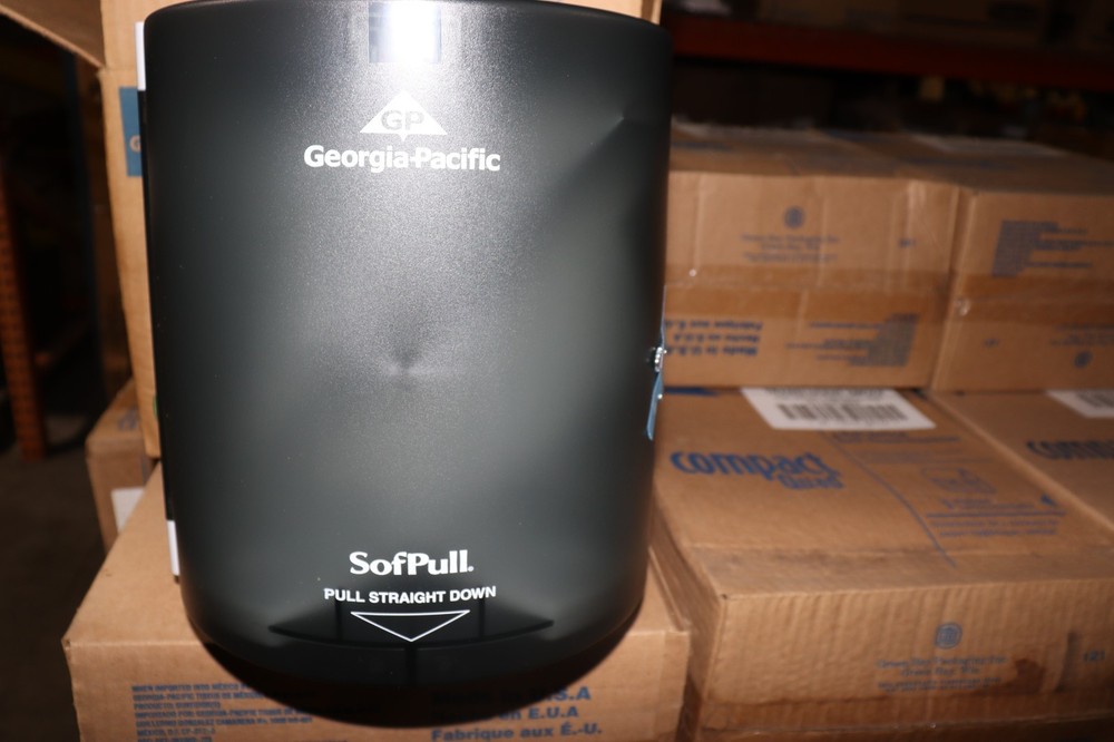 Georgia-Pacific 58204 SofPull Centerpull Paper Towel Dispenser Translucent Smoke