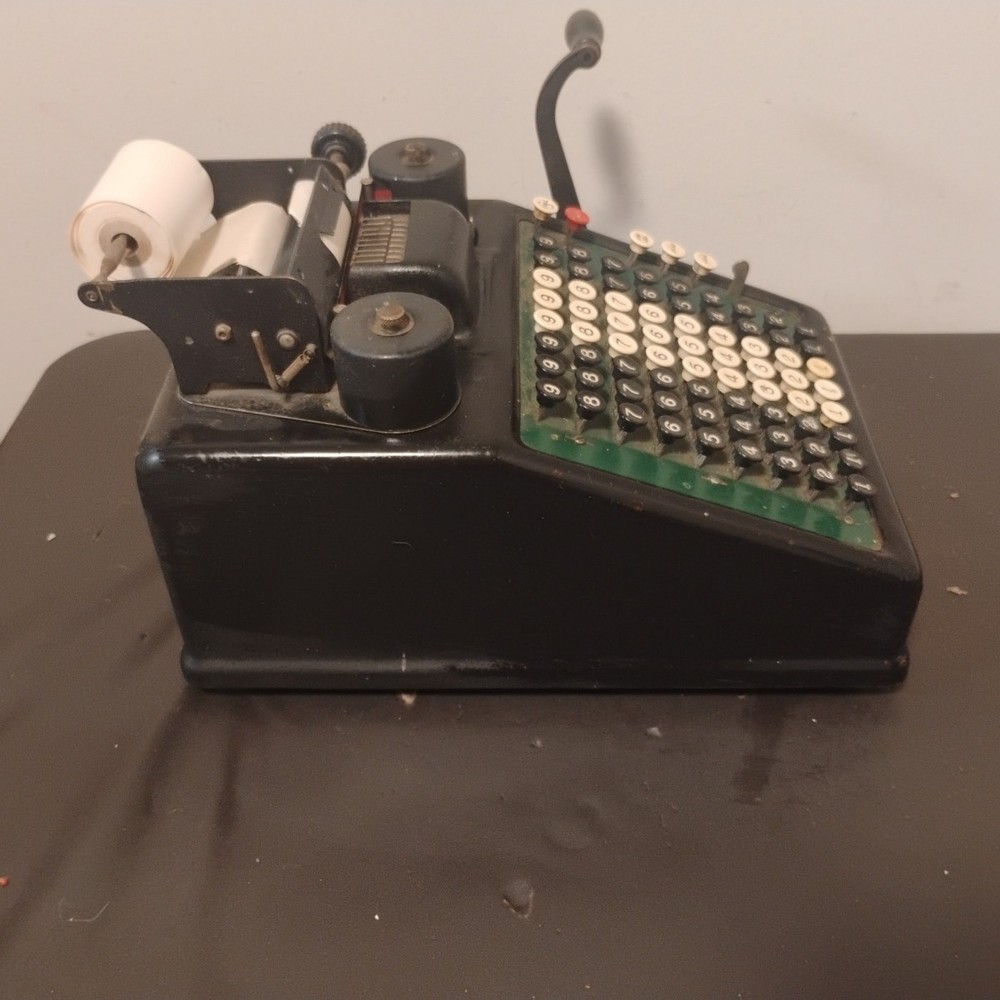 Vtg Burroughs Mechanical Adding Machine W/ Subtract Function. 9-1280608