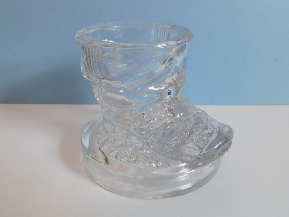Utility Boot Clear Glass Toothpick Holder - 2 1/2" - Bruce Higbee
