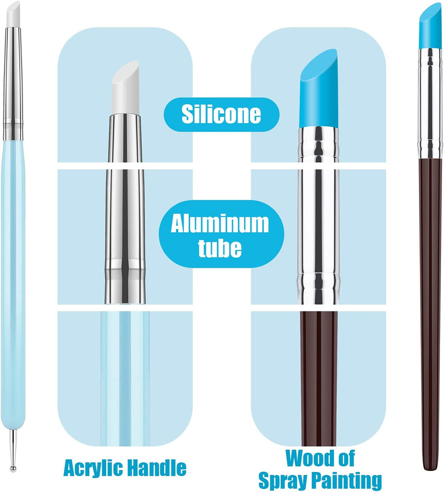 10Pcs Silicone Clay Sculpting Tool, Modeling Dotting Tool & Pottery Craft Use fo