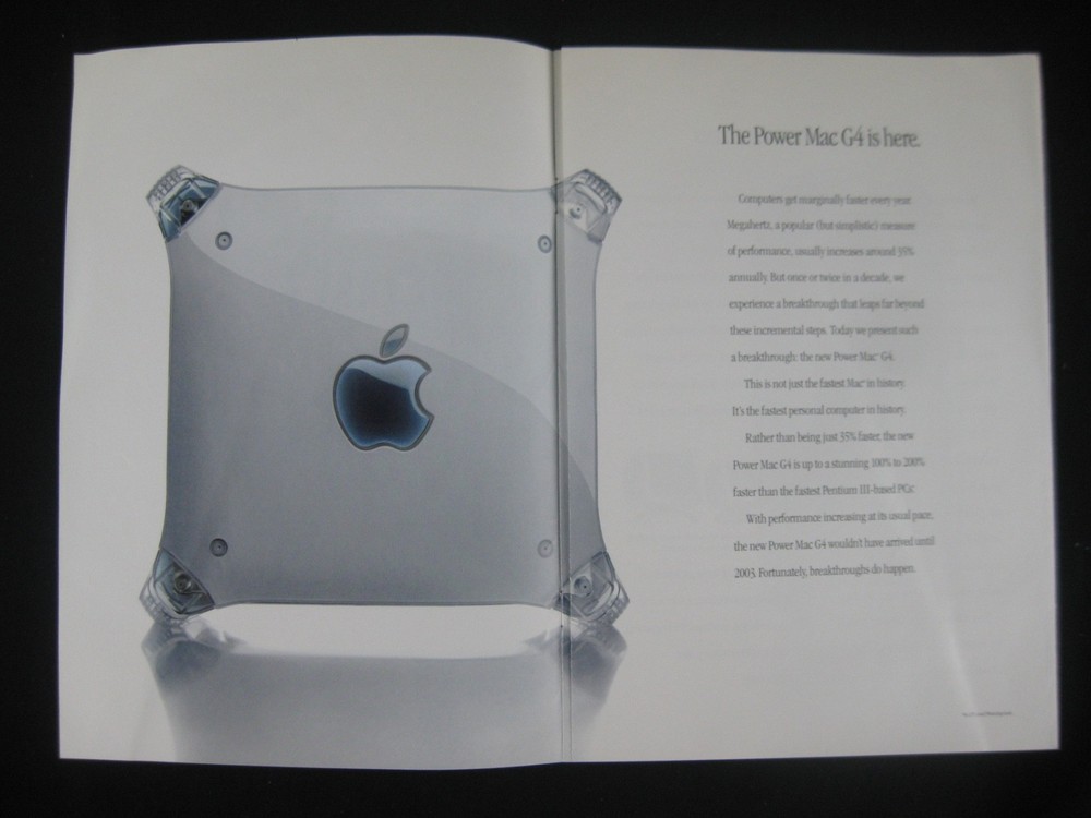 Vintage 1999 Apple Computer Power Mac G4 Brochure Advertisement