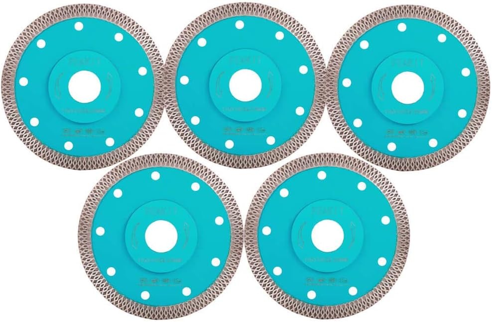 Supper Thin Tile Blade 4.5 Inch 5 Pack Diamond Sky Blue - 5pcs,