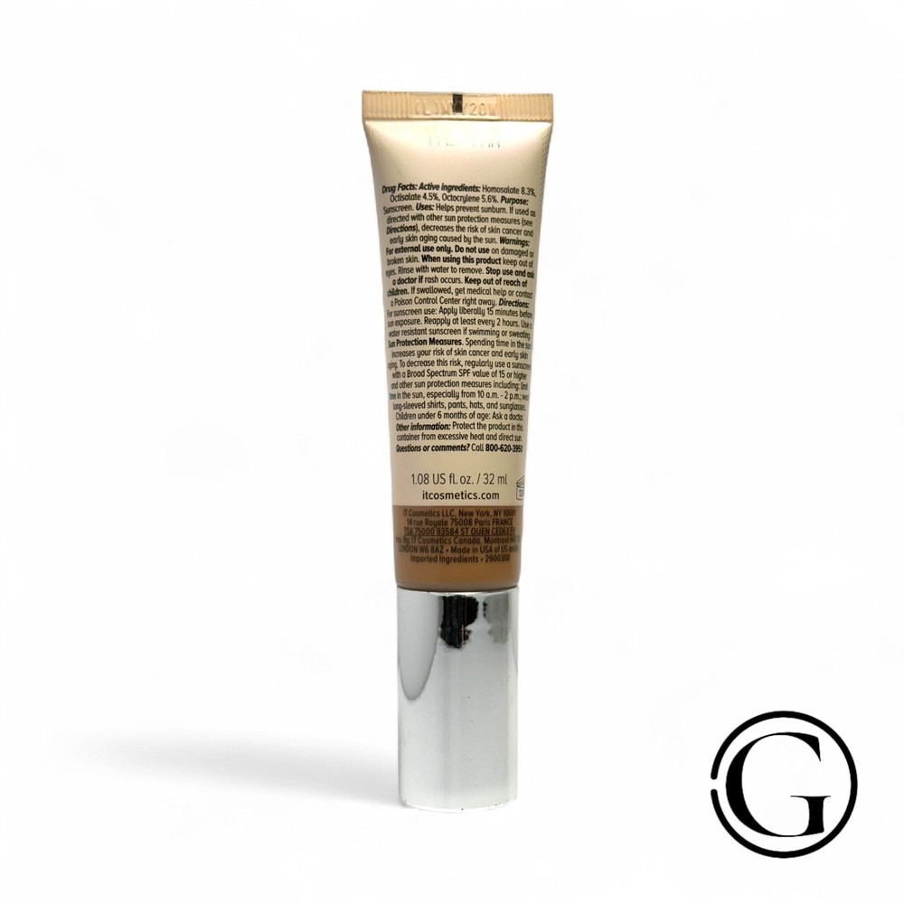 IT COSMETICS CC + NUDE GLOW COLOR CORRECTING MEDIUM COVERAGE TINT NEUTRAL TAN