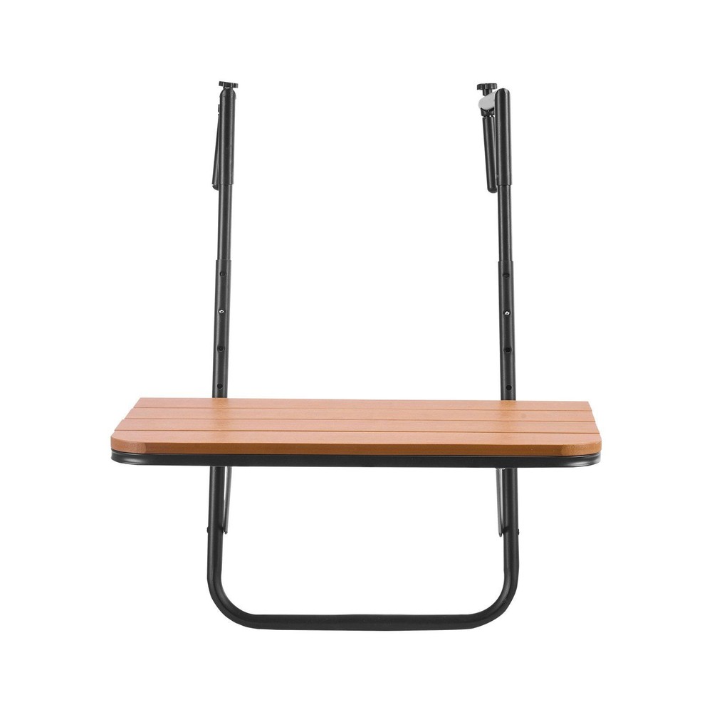 4-Level 25x24in Foldable Balcony Hanging Table Rust-Resistant 50lb