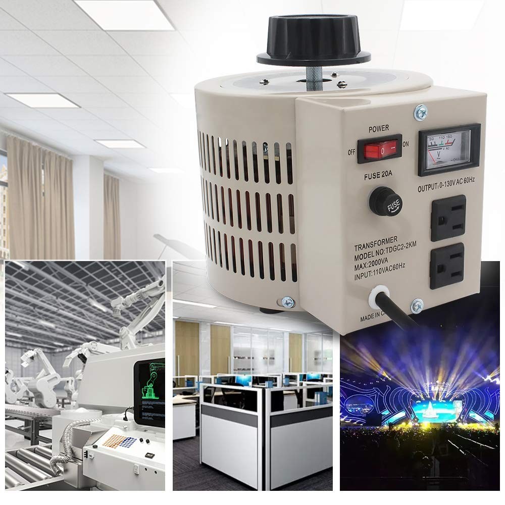 Variable Transformer Variable Voltage Regulator, 0-130V Output, 110V-120V Input,