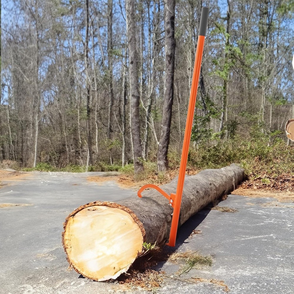 Adjustable 59'' Cant Hook Logging Tool - Durable Steel Design for Lifting Logs