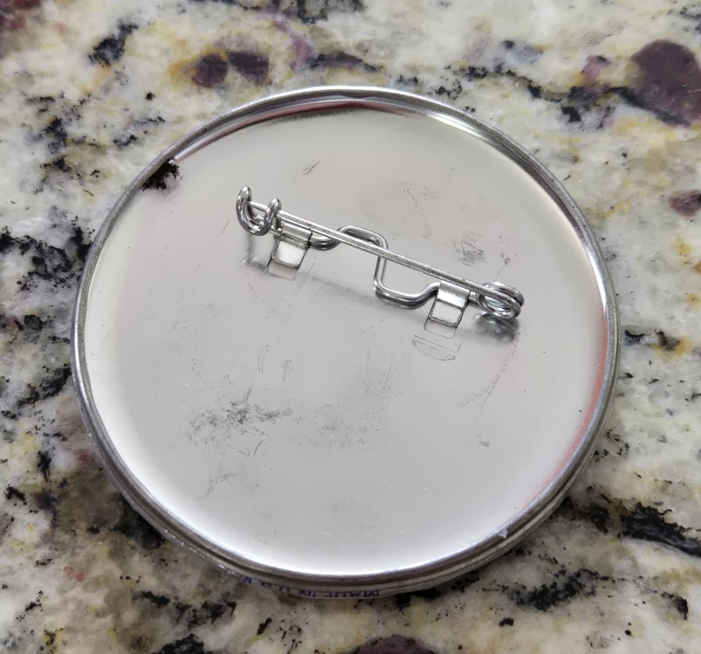 Vintage 2" PC MOS 386 32-bit operating Software Link button pin 1980s - Original