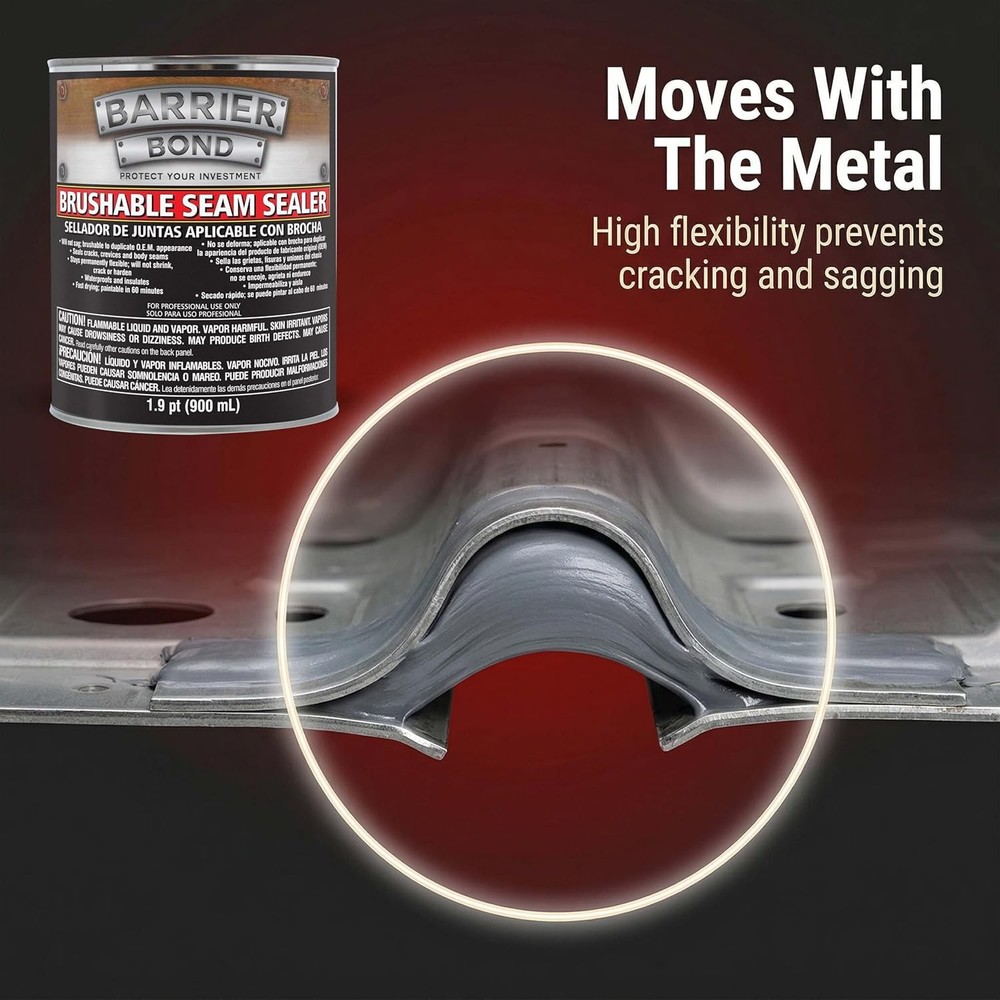 Brushable Seam Sealer Barrier Bond Quart Gray