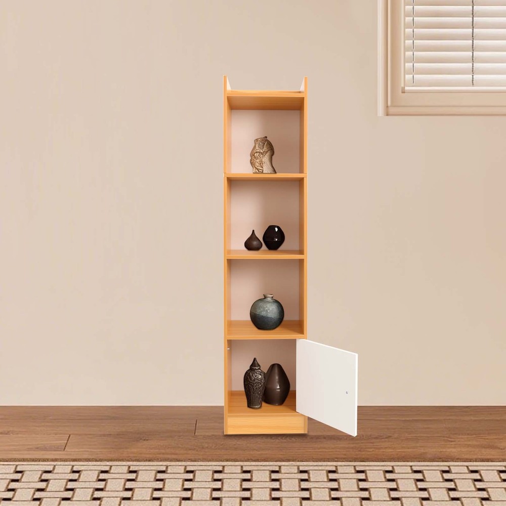 4-Tier High-Density Board Storage Cabinet, Space-Saving Modern Design Organizer