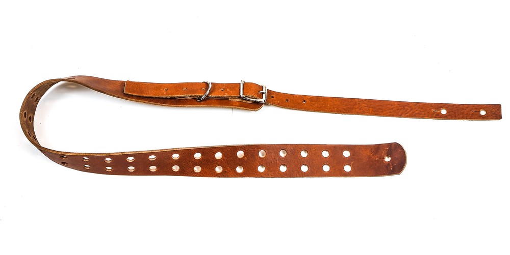 1 3/4" Tan Saddle Double Hole Buckle Guitar Strap