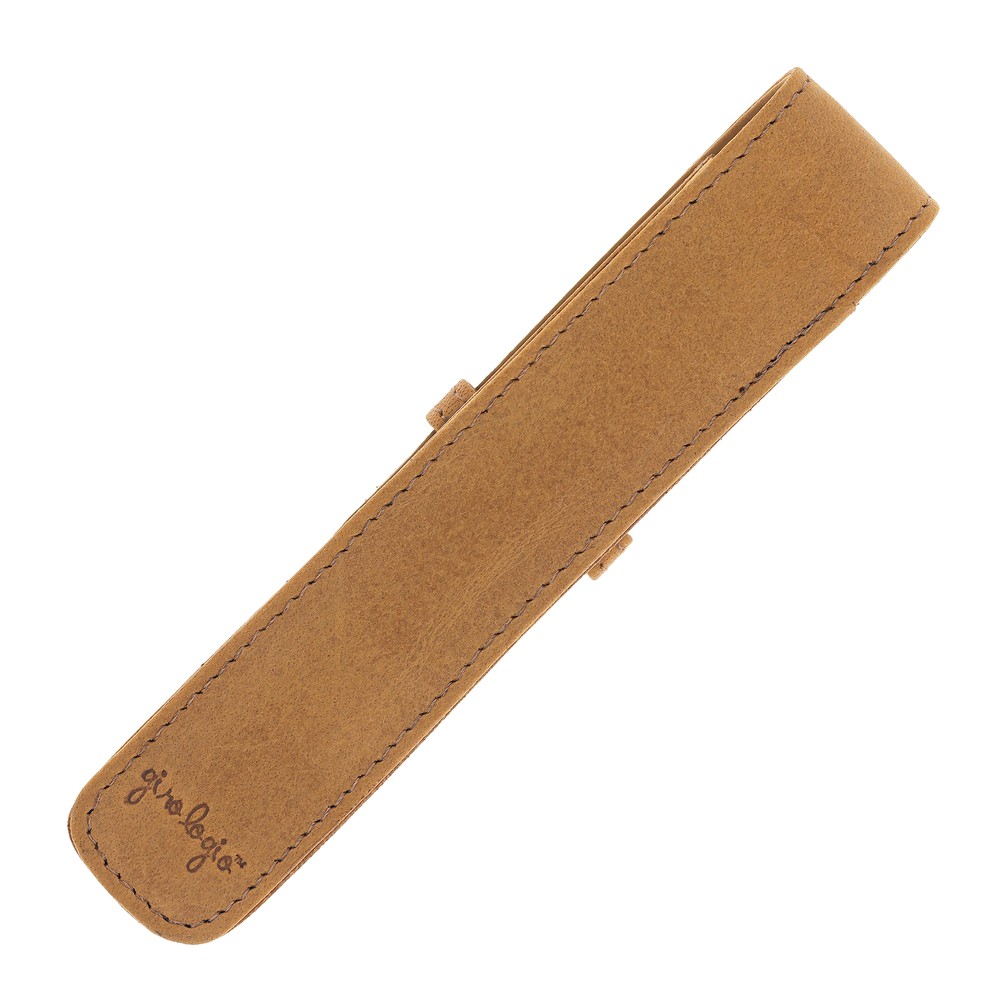 Girologio Single Pen Case in Saddle Tan - NEW