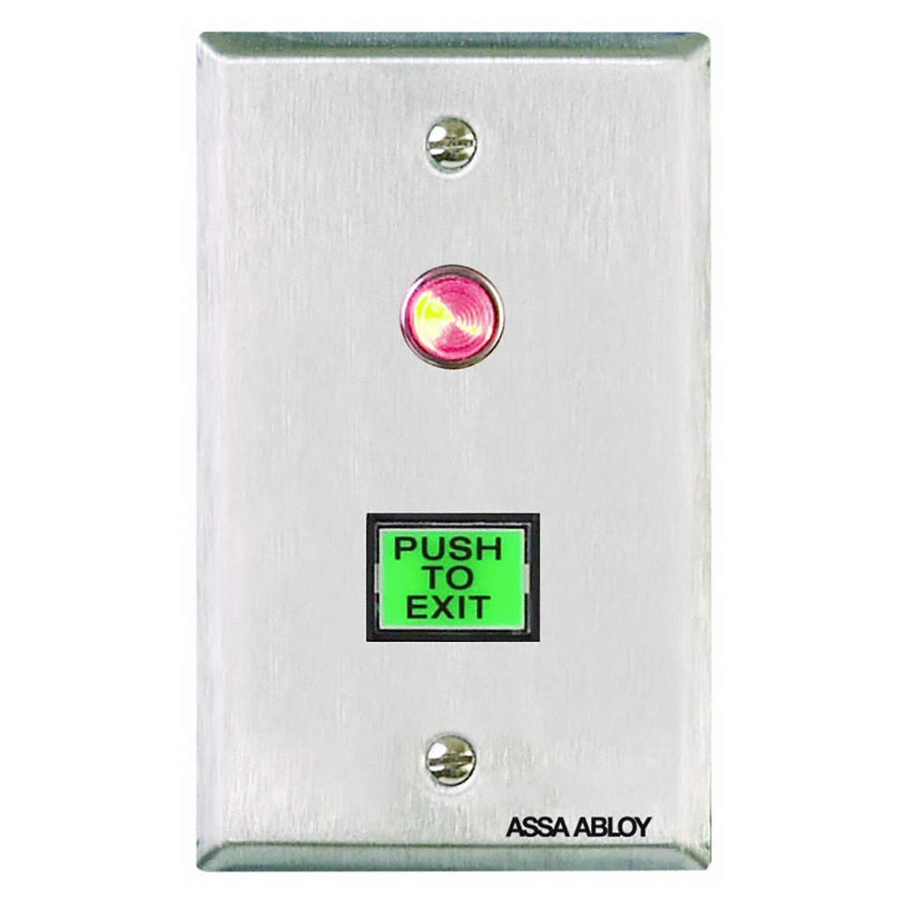 SECURITRON PB3EN Push to Exit Button,Wall Mounted 5LAA6