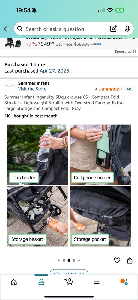 Summer Infant Ingenuity 3Dquickclose CS+ Compact Fold Stroller