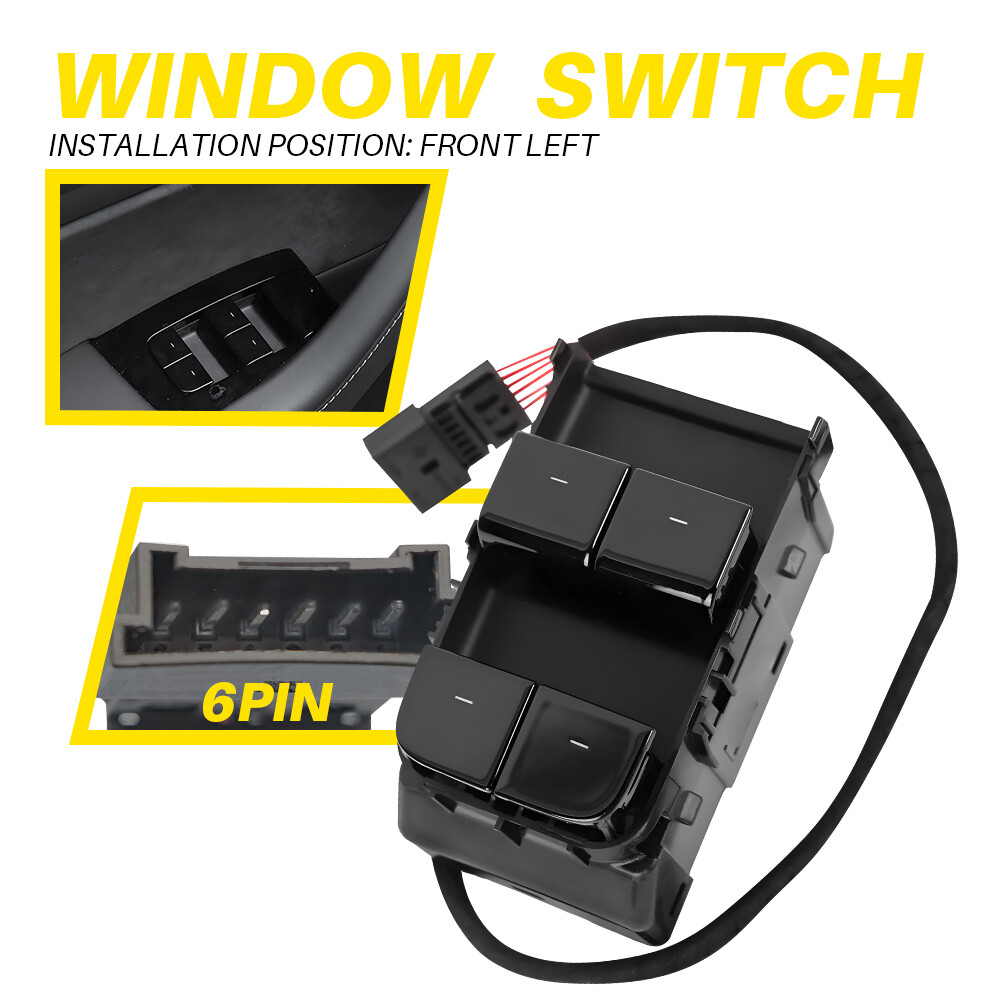 Driver Front Left Door Window Switch For 2017-20 Tesla Model 3 M3 1081037-01-D