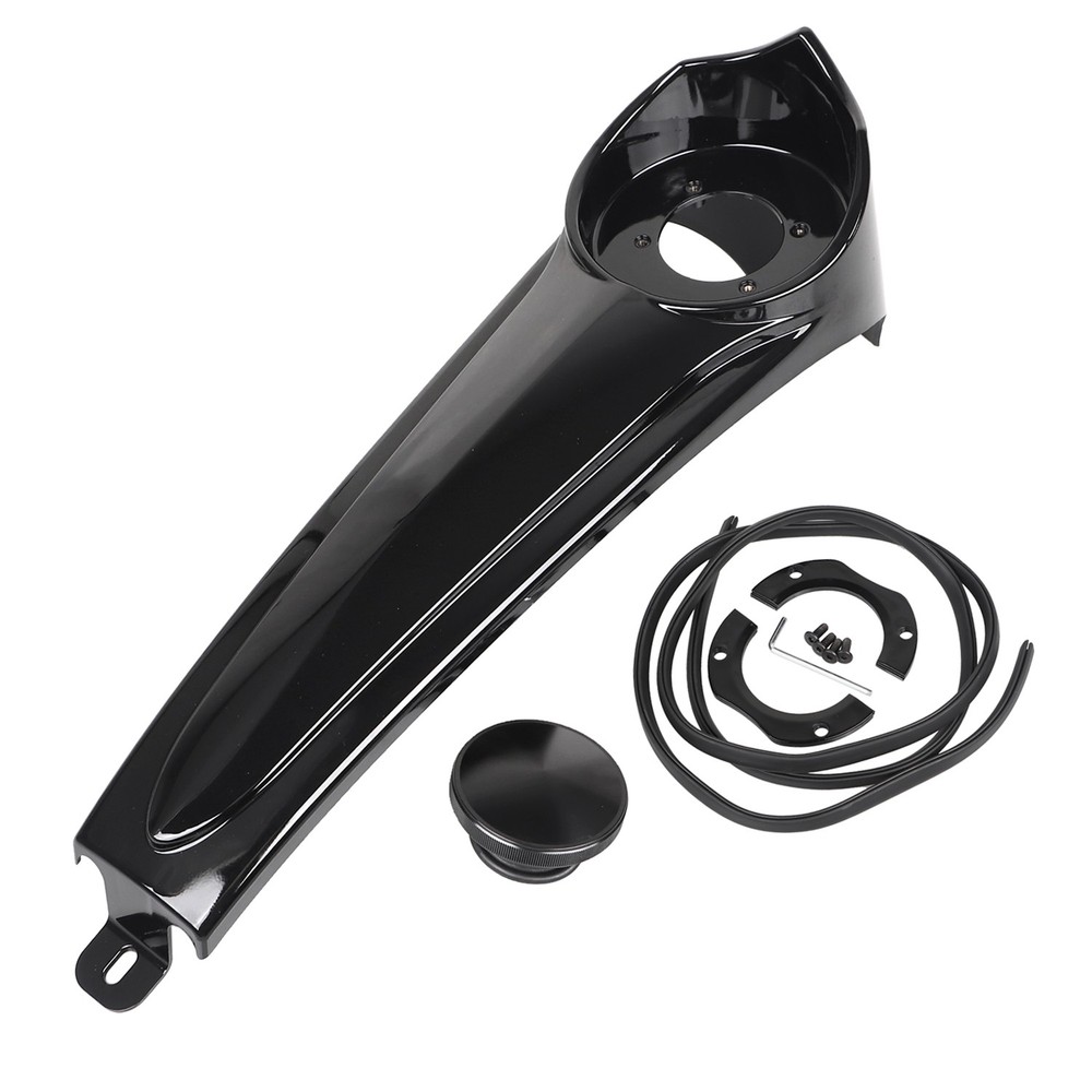Gloss Black ABS Stretched Dash Panel Gas Tank Cap For Harley Electra Glide FLHTC