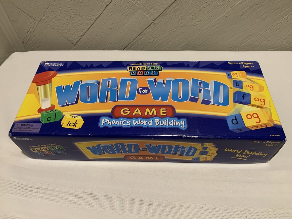 Learning Resources WORD FOR WORD Game w/ Reading Rods Educational Phonics
