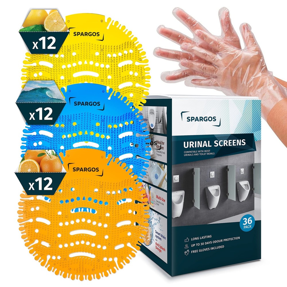 Urinal Screen Deodorizer (36 Pack) - Urinal Cakes - Fresh 3d Wave Anti-Splash...