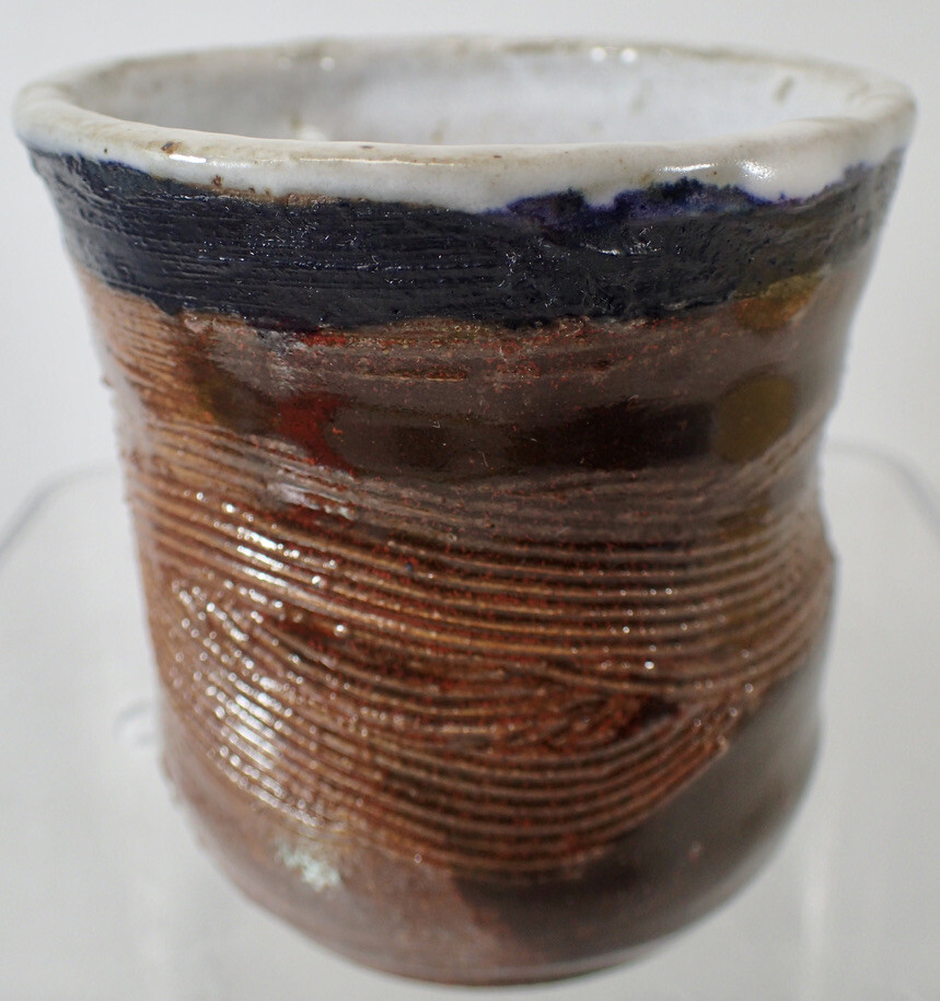 Unique Handmade Brown Glazed Clay Pottery Cup