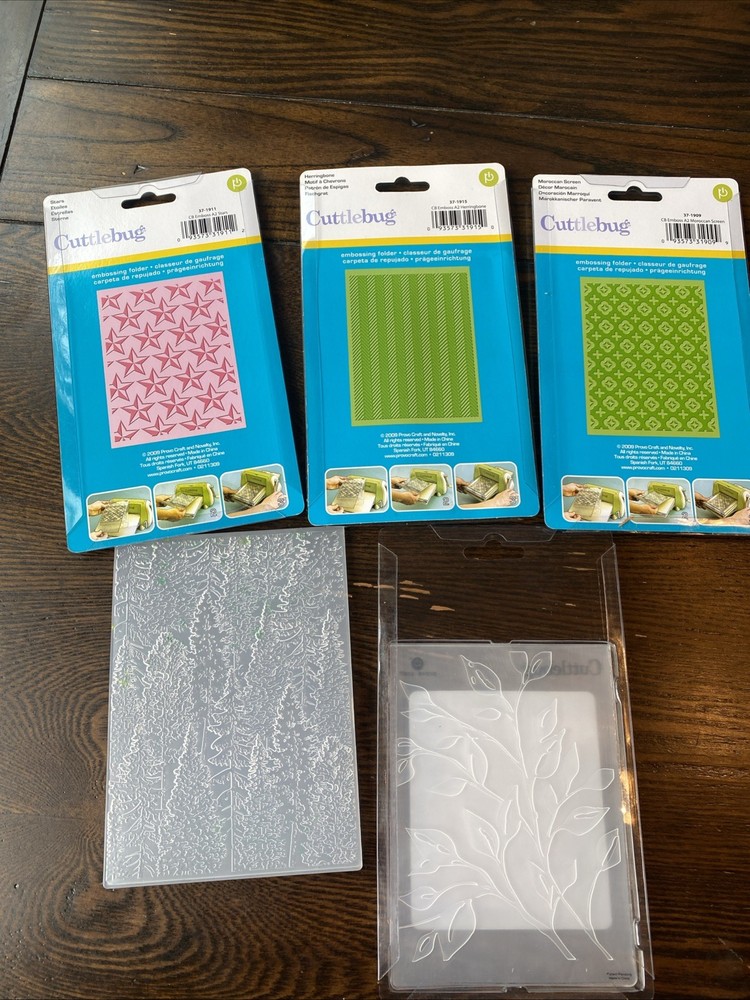 Cuttlebug Embossing Folders Lot Of 5