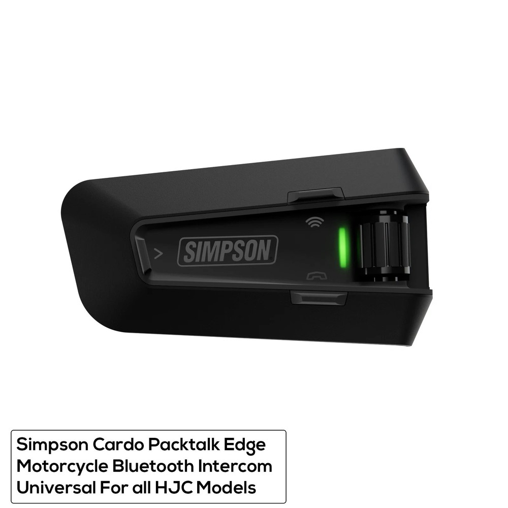 Simpson Cardo Packtalk Edge Motorcycle Bluetooth Intercom Universal For all HJC