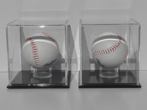 Baseball acrylic plastic display case 2 single packs