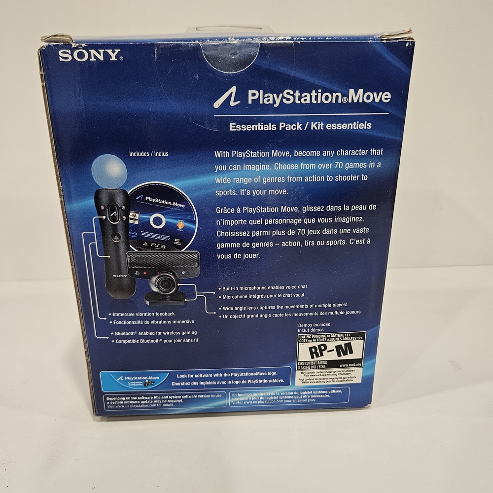 Sony Playstation 3 Move Essentials Pack PS3 Motion Control Eye Camera Complete