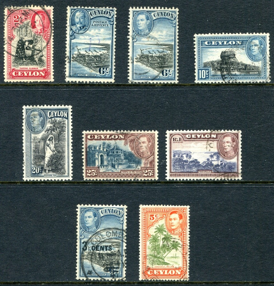 Ceylon 1935 - 1947 Used Lot