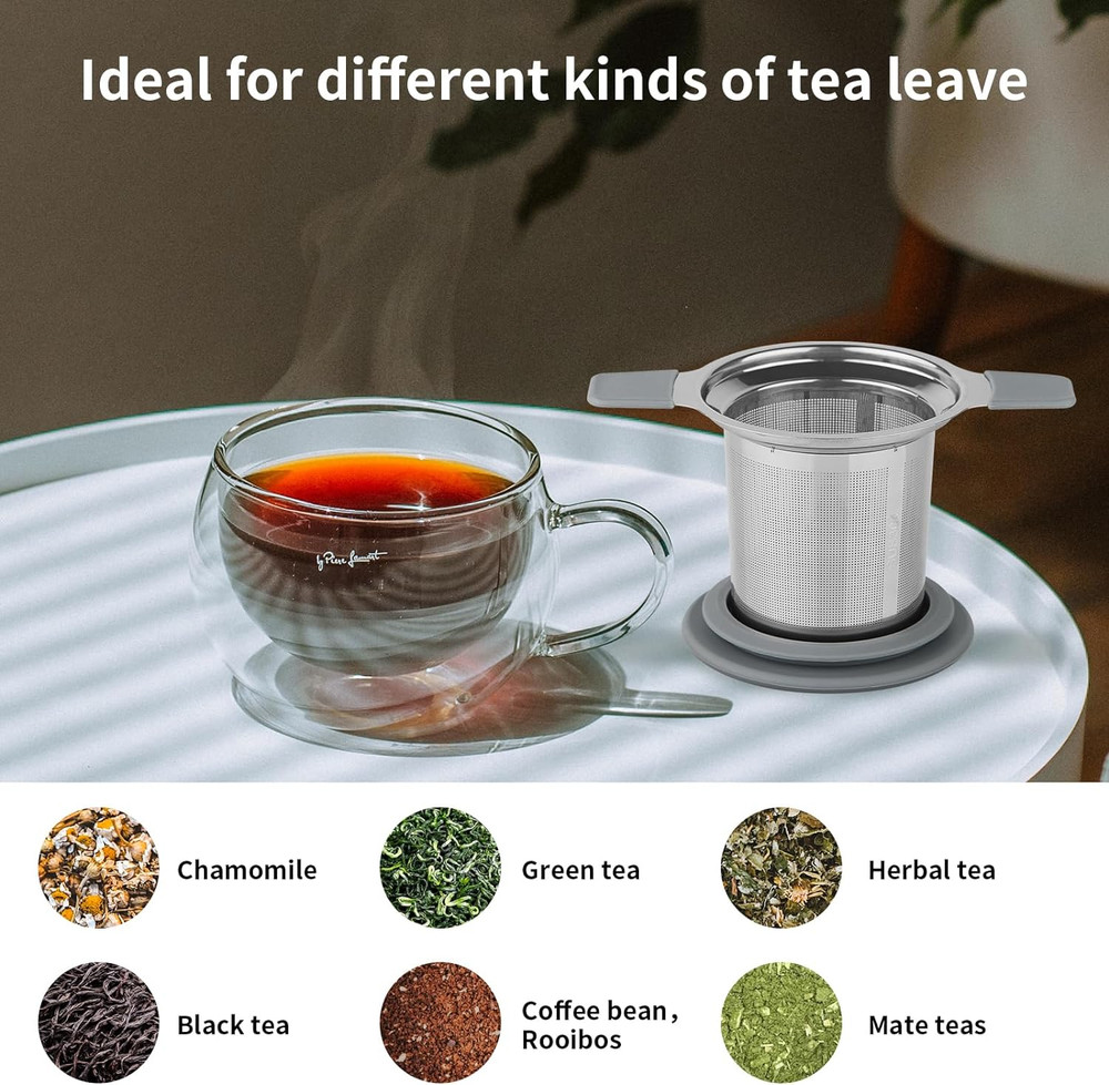 Tea Infuser Strainer Stainless Steel Loose Leaf Tea Strainer Stepper