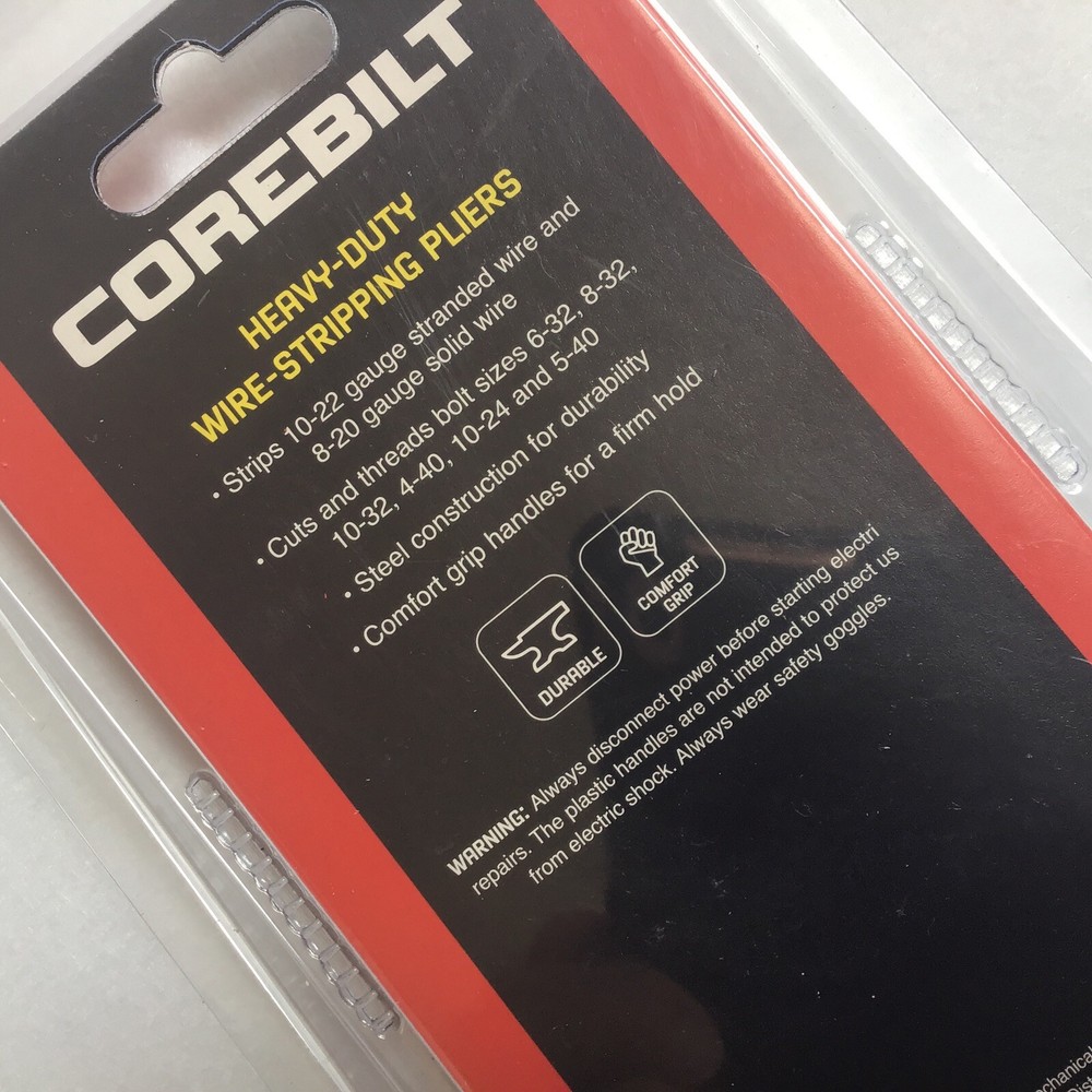 COREBILT Heavy-Duty Wire-Stripping Pliers H-119-G1