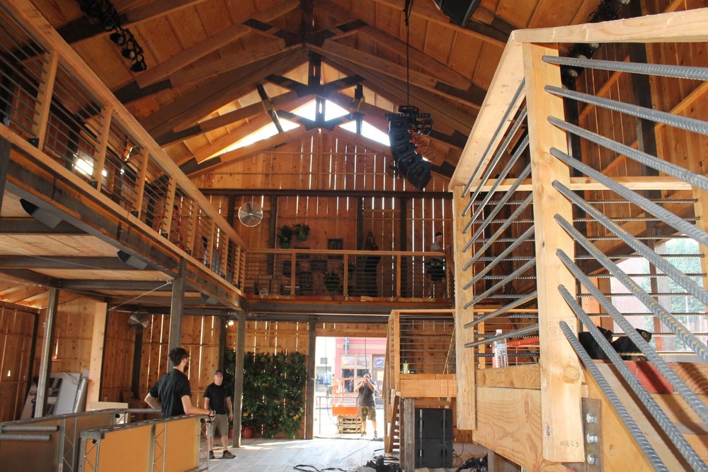 Wood & steel frame building with multiple uses