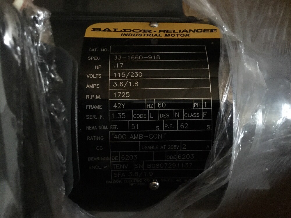 Baldor Motor 33-1660-918