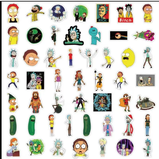 100 PCS. Rick and Morty Stickers.
